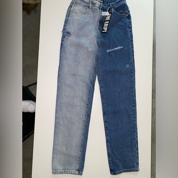 The KRIPT Distressed Eleven Two Tone Washed Jeans Trendy Brand Super Distressed - Picture 2 of 10
